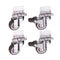 ESXSWYDR 4PCS Furniture Casters Crib Rubber Wheel L Type 1/1.25/1.5/2 inch Swivel Mute