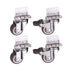 ESXSWYDR 4PCS Furniture Casters Crib Rubber Wheel L Type 1/1.25/1.5/2 inch Swivel Mute
