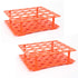 50-Holes Centrifuge Tube Rack, Detachable Lab Test Tube Holder for 10ml/15ml/50ml (2 Racks, Orange)