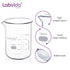 10pcs 100ml Upgraded Thick Glass Beakers, Griffin Low Form Set with Double Scale, 3.3 Boro, LVA024