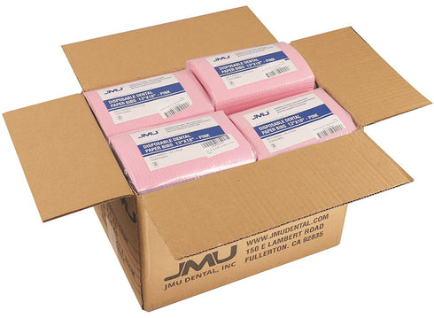 500, 2-Ply 1-Ply 13" 18" (4 125) JMU Pink Dental Bibs Dental Bibs Disposable Bulk, Paper Film x Bags