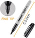 Permanent Markers Black, Bulk 100 Pack Fine Point Permanent Marker Set, Waterproof, Quick Drying Office Supplies