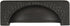 Hickory Hardware Solid Core Kitchen Cabinet Pulls, Luxury Cabinet Handles, 3-3/4 Inch (96mm) Hole Center, Black Iron
