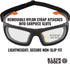 Klein Tools 60483 Safety Glasses, Removable Gasket with Nylon Strap for Klein Professional Full Frame Glasses