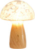 12" Urban Lifestyle Blush Tortoise Glass Mushroom Lamp, Modern Retro Table Lamp for Bedroom, Living Room, or Office