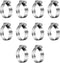 Hose Clamps, 304 Stainless Steel, 10 pcs Pack, SAE 28 Worm Gear Clamps, 1-5/16 Inch-2-1/4 Inch (33-57mm)