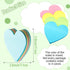 Marspark 9 Pack Heart Shaped Sticky Notes, 3 x 3 Inches Colorful Memo for Home Office School Supplies
