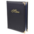 8.5" 11" 7 14 (2-Pack) Menu Covers Premium Faux Leather - Menu Holder x with Transparent Sleeve - Page View