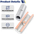 Haisstronica 220pcs Non Insulated Butt Connectors Kit for Wiring, Pure Copper AWG24-8 Crimp Connector