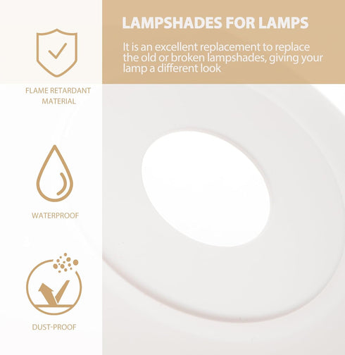 4pcs Set Uonlytech Plastic Horseshoe Lamp Shades Floor Lamp Shade White Replacement Bowl for Table