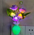 4 Pack AUSAYE Plug in LED Night Light Sensor Rose Light, Energy Saving Lamp Dream Nightlight Rose Flower Mushroom Night