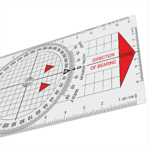 Liquidraw Portland Course Plotter with Marine Protractor | Navigation Protractor | Useful Tool for Marine Navigation |