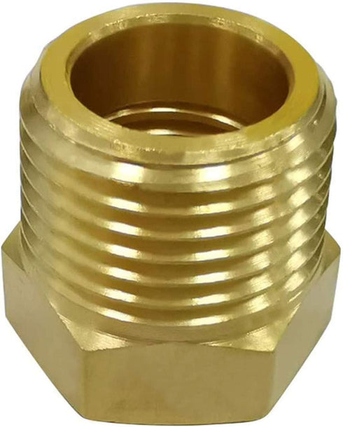 Midanya 1/4-Inch Female Pipe x 3/8-Inch Male Brass Pipe Fitting Reducer Adapter, 2 Pieces