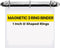 Magnetic 3 Ring Binder Locking Mechanism, 1 Inch D Shaped Rings for Hanging 8.5 x 11 Inch Sheets of Paper