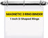 Magnetic 3 Ring Binder Locking Mechanism, 1 Inch D Shaped Rings for Hanging 8.5 x 11 Inch Sheets of Paper