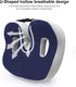 wicoanox Innovation Donut Pillow Hemorrhoids Scientific Center Hole & U-Shaped Cutout, Memory Foam Support Soft Fleece