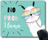 Mouse Pad No Prob Llama with Glasses, Motivational Quote Personalized Design Non-Slip Rubber Mousepad