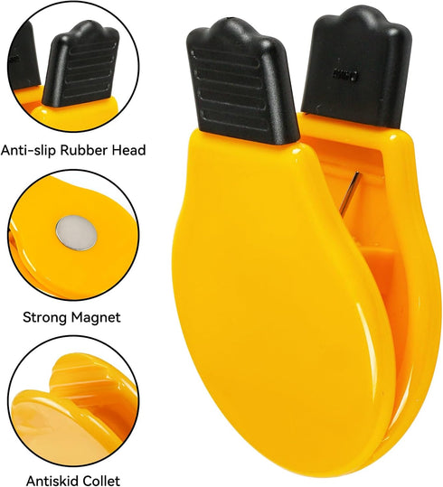 Bulb Refrigerator Magnet Clips Set, Multipurpose Magnet Paper Clips, Set of 6 for Snacks Bag
