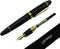 Jinhao 159 Fountain Pen Medium Black Lacquer with Gold Trim, Heavy with Pen Pouch & Refill Ink Converter