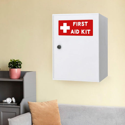 Ymapinc 3Pcs Medical Stickers, Self Adhesive Waterproof First Aid Sign Sticker Emergency Decals Kit Supplies for First