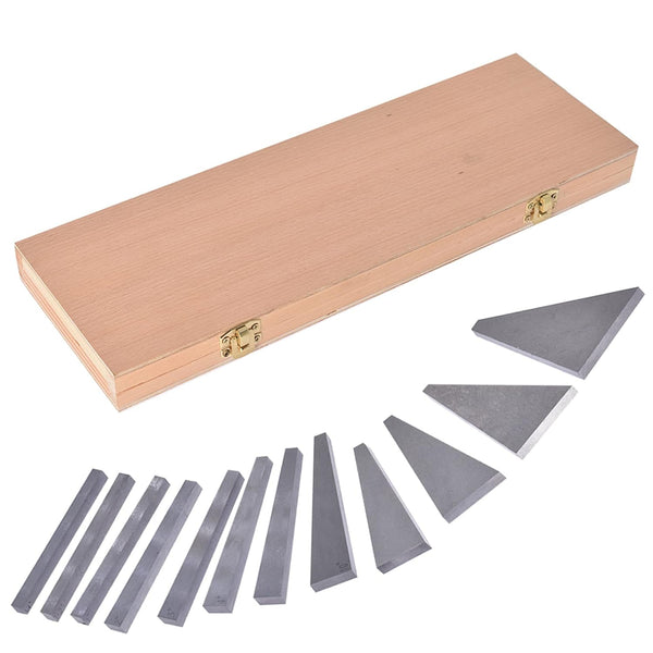 ALL-CARB 12Pcs Angle Block Set, Accuracy Machinist Tool Gauge Block 1/4°-30° for Lathes Milling Ground Inspection