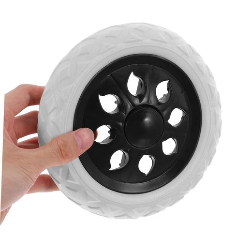 2pcs PartyKindom Heavy Duty Shopping Cart Wheels for Rolling Carts Dolly Wheels Replacement Pu Plastic Load-Bearing