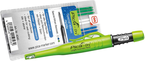Pica Dry Automatic Pen + Green White Blue Refills, 3 Blue, 2 White, 3 Green