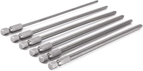 Yakamoz 6Pcs 1/4 Hex Shank Magnetic Cross Phillips Screw Head Screwdriver Bits Set, 5.9-Inch Length