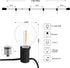 RYKUG 50FT 27 G40 Bulbs (2 LED Outdoor String Lights with Spare) Connectable Yard Hanging Lights for Party Tents Patio