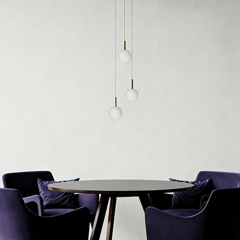 8-inch 3-inch VILLCASE Frosted Glass Globe Lampshade Diameter with Neck, Hanging Pendant Light Fixture Cover