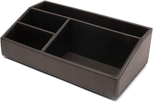 Castle Armory Leatherette Desk Organizer Caddy, All-in-one Clutter Organizer for Office, Home, Personal Supplies