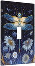 haigof 1 3 5 Inch Beautiful Dragonfly Light Switch Cover Wall Plate Gang Single Plates Print Faceplate Home Decor X