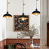 2X 4*AA Battery Operated Outdoor Chandelier for Gazebo Pendant Light Industrial Hanging Lamp with Remote Decorative