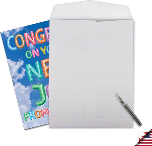The Best Card Company - Jumbo New Job Greeting Card (8.5 x 11 inch) - Employment Congrats (Not 3D or Raised)