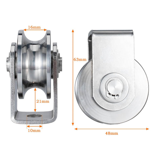 Heavy Duty Cable Pulley Wheel, Fixed Pulley Block for Gym Equipment, Lifting, Winch, Loading 1000lb (1 Pack)