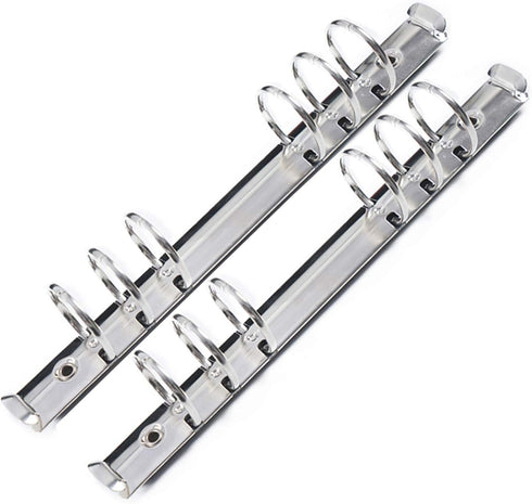Moterm 2 Pieces 6-Hole Ring Binder Mechanisms Replacement Kit, A5 Size, Silver Color, 30mm