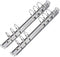 Moterm 2 Pieces 6-Hole Ring Binder Mechanisms Replacement Kit, A5 Size, Silver Color, 30mm