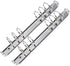 Moterm 2 Pieces 6-Hole Ring Binder Mechanisms Replacement Kit, A5 Size, Silver Color, 30mm