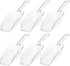 Ice Scoop Candy Buffet Containers, Hmxpls Clear Plastic Scoopers for Popcorn Cookie Candy Buckets (6 Pack)