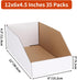 ZBEIVAN 35 Packs Cardboard Storage Bins Boxes, Easy Assembly Pantry Organizer Bins for Shelf, White