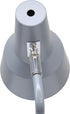 LD1078-GRY 15.2" Simple Designs Sleek Essentials Metal Cone Shade Desk Lamp with Adjustable Shade, for Office, Desk