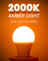 Bulbs 2000K, A19 9W E26 Bulb (60 Bulb, 4 Pack Bonlux Amber Light LED Yellow Soft Warm Sleep Light Blue Light Blocking