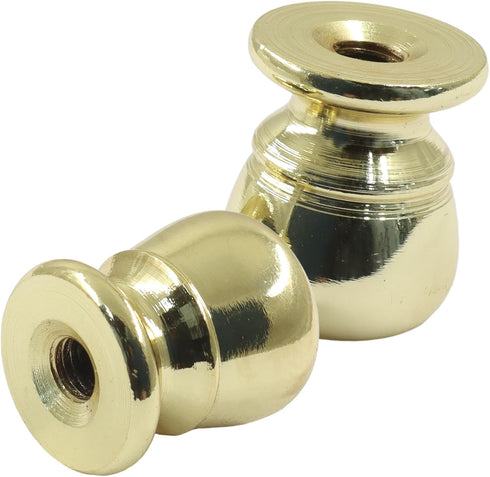 Biaungdo 2 1/4-27 Inch Pcs Ball Lamp Finial Cap Knob, Gold Lamp Shade Screw Cap Top Lamps Decoration for Lamps Shade