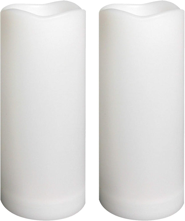 Waterproof Outdoor Flameless Pillar Candles with Timer, Battery Operated LED Candle Set for Home D cor