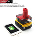 waitley Battery Adapter for Dewalt DCA1820 18V-20V Converter with USB Port, Compatible with DC9096 DE9096