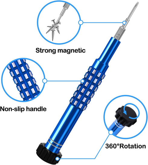 Small Phillips Screwdriver Set,Small Slotted Screwdrivers,Magnetic Repair Tool Kit, 15 Piece Precision Screwdriver Set for Computer,Laptops,Eyeglass,Watch,Toys,Home Appliances.
