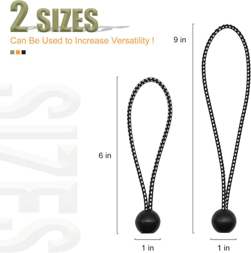 30 Pack Ball Bungee Cord, 6 Inch Heavy Duty Bungie Balls for Camping, Tents, Cargo, and Patio Umbrellas