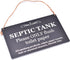 Stylish Black and White SEPTIC TANK Sign | Notice for Toilet | Bathroom | W.C