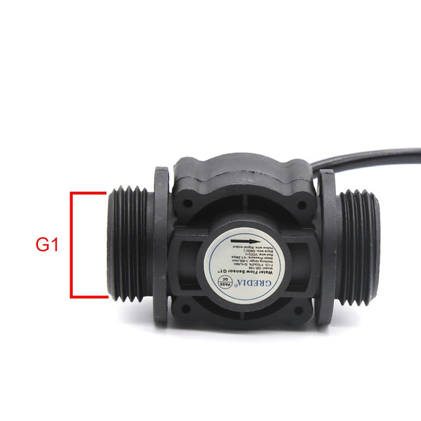 1" Water Flow Sensor Food-Grade Hall Effect Flowmeter Fluid Meter Counter 1-60L/min
