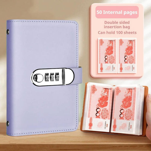 Generic 100 A6 Envelopes Money Saving Challenge Binder with Lock, Savings Binder Challenge Book Budget Planner